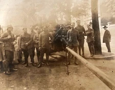 RARE! POST WW1 GERMAN FREIKORPS EPP w/ARTILLERY MÜNICH 1919 PHOTO POSTCARD RPPC