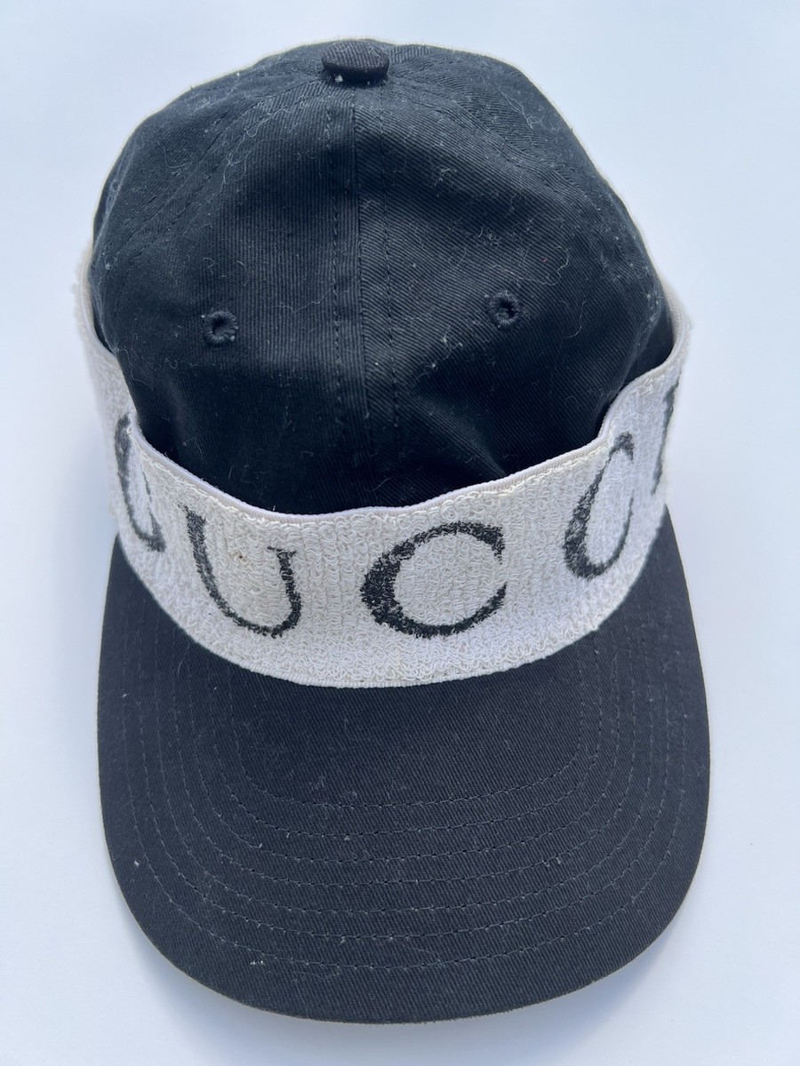 Gucci Gabardine Headband Baseball Cap Logo Band Hat, Size M | eBay