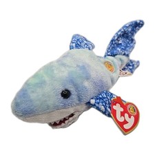 2004 Ty Beanie Baby of The Month August Chompers Retired Great White Shark BB17