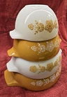 Pyrex Cinderella Mixing Bowl Set of Four – Butterfly Gold – 1970’s Vintage
