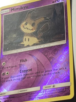 REVERSE HOLO Mimikyu 58/145 VLP - Guardians Rising Pokemon Card | eBay