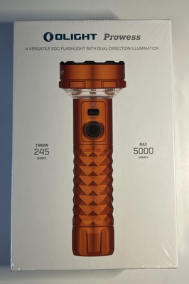 Olight Prowess Orange Flashlight/Lamp, 5000 Lumen Forward & Reverse Sealed NIB
