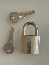 Piero Guidi Lucchetto Vintage Ottone con 2 Chiavi - Accessorio Bagagli Lusso - Funzionante