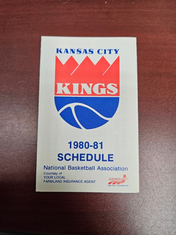 ES25 Kansas City Kings 1980/81 NBA Basketball Pocket Schedule - Farmland