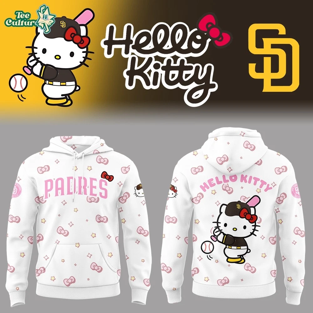 San Diego Padre x Hello Kitty 2026 Crossover 3D Hoodie
