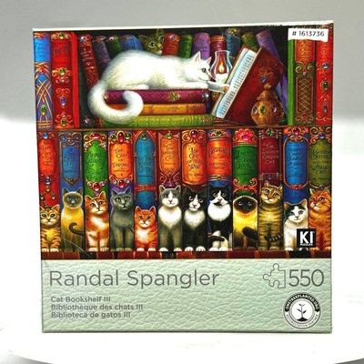 KI Puzzles Cat Bookshelf III Jigsaw Puzzle 550 Pieces Randal Spangler Sealed 