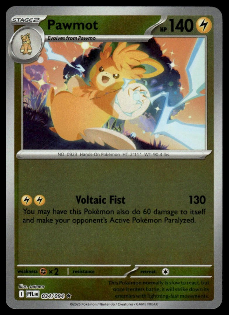 Pawmot ME02: Phantasmal Flames #034/094 Reverse Holo NM