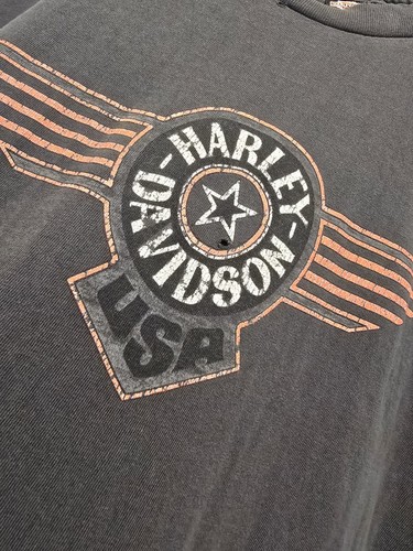 Camisa Harley Davidson vintage para hombre XXL Calgary Canadá envejecida puntada única - Imagen 12 de 24