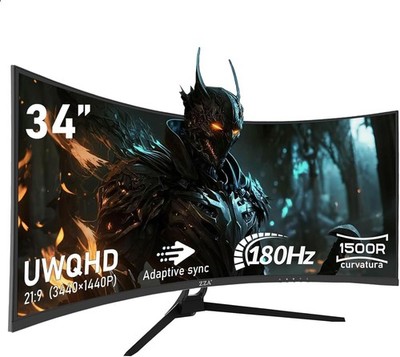 ZZA Z34B 34 inch Curved Gaming Monitor 3440x1440 180hz