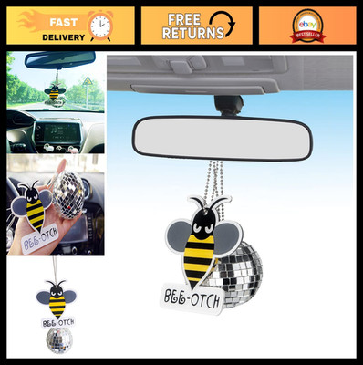 Bumblebee Car Pendant Decor - Rear View Mirror Ornament, Auto Interior Dangle Gi