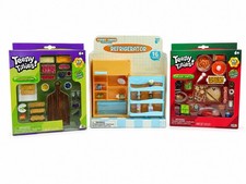 Teeny Tinies Mini Food Playset Lot Refrigerator Charcuterie Holiday 3pc New