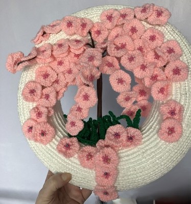 STRICKANLEITUNG Unikat Frühlingsblüte 2 Wege Kranz 35cm FRANSSTRICK EICHE