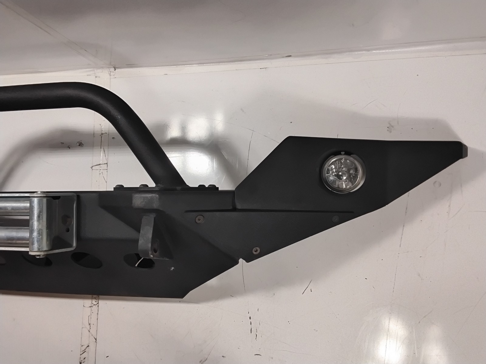 Aftermarket Front Steel Bumper with Winch Mounting Plate for 2007 Jeep Wrangler thumbnail 4