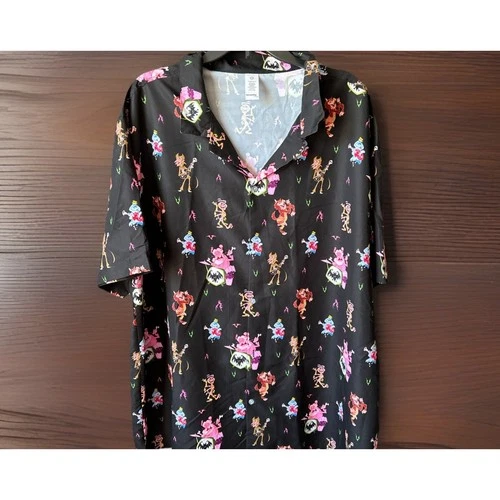 Count Chocula & Frankenberry In Band Black Button Down Collar 2XL Polyester AOP - product listing photo