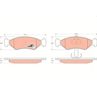 Bremsbelagsatz Scheibenbremse TRW GDB1221 Cotec FüR Ford Mazda Vorderachse