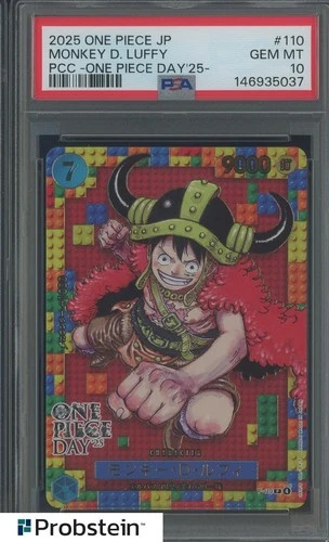 2025 One Piece Japanese PCC OP DAY '25 #110 Monkey.D.Luffy PSA 10 GEM MT