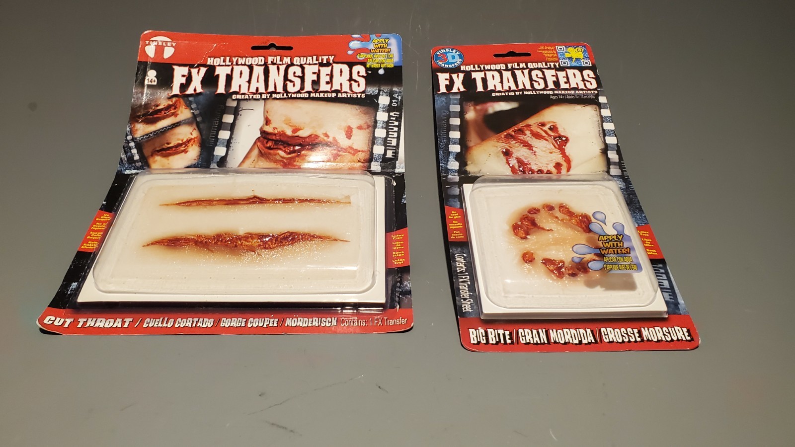 FX Transfers Horror Fake Wounds Halloween Costume Extras