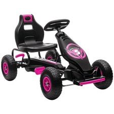 Ergonomic Pedal Go Kart Kids Ride-on Toy Pedal Car Go Cart, Pink