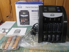 Beam Digital High Speed Coin Sorter 312 Coins Per Minute Anti-Jam Hopper