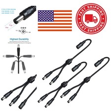 5mm x 2.1mm DC Power Splitter Cable 3 Count for Security Cameras and LED Strips