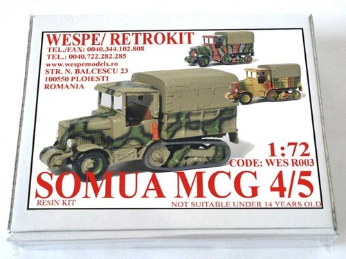 1:72 SOMUA MCG 4/5  - Wespe Models- resin kit 72088