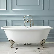 Retro Badewannen-Armatur – Zweigriffmischer Aus Chrom, Wandmontage, Mit Brause-/Wannen-Umstellung, Hochdruck Geeignet