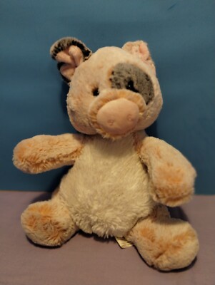 Aurora World Plush PERCY Pig pink white black eye  Stuffed animal 12'' 2017