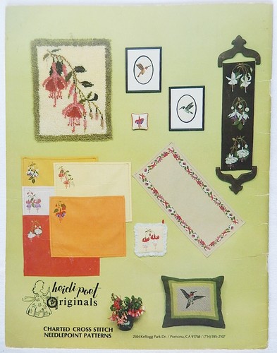 Artigianato - Punto ago punto croce mappato - fucsie e colibrì - poeta Heidi - Foto 2 di 4