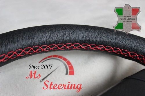 CUBIERTA DE VOLANTE DE CUERO NEGRO PARA MERCURY SABLE 08-09, PUNTO ROJO - Imagen 2 de 4