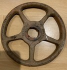 VINTAGE 10” CAST IRON STEAMPUNK SHUT OFF VALVE STOCKHAM Wheel Art Crafts — photo 1