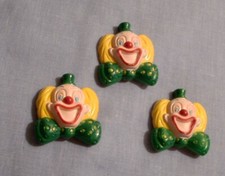 Lot of 3 Vintage Clown Clickers / Noise Makers Plastic