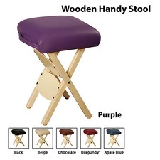 Mt Massage Wooden Handy Folding portable adjustable stool chair