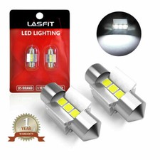 2x Lasfit Led Festoon Domemaptrunk Light Bulb 28mm 641 6614 6000k Bright White
