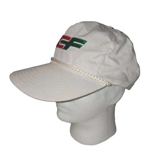 Vintage CF Strapback Consolidated Freightways Tonkin White Rope Trucker Hat Cap - Picture 4 of 9