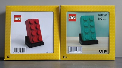 LEGO 6313291 6346102: Buildable 2x4 Bricks red/rot türkis/turquoise - NEU, OVP