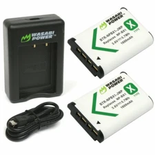 Wasabi Power Battery (2-Pack) and Dual Charger for Sony NP-BX1, NP-BX1/M8