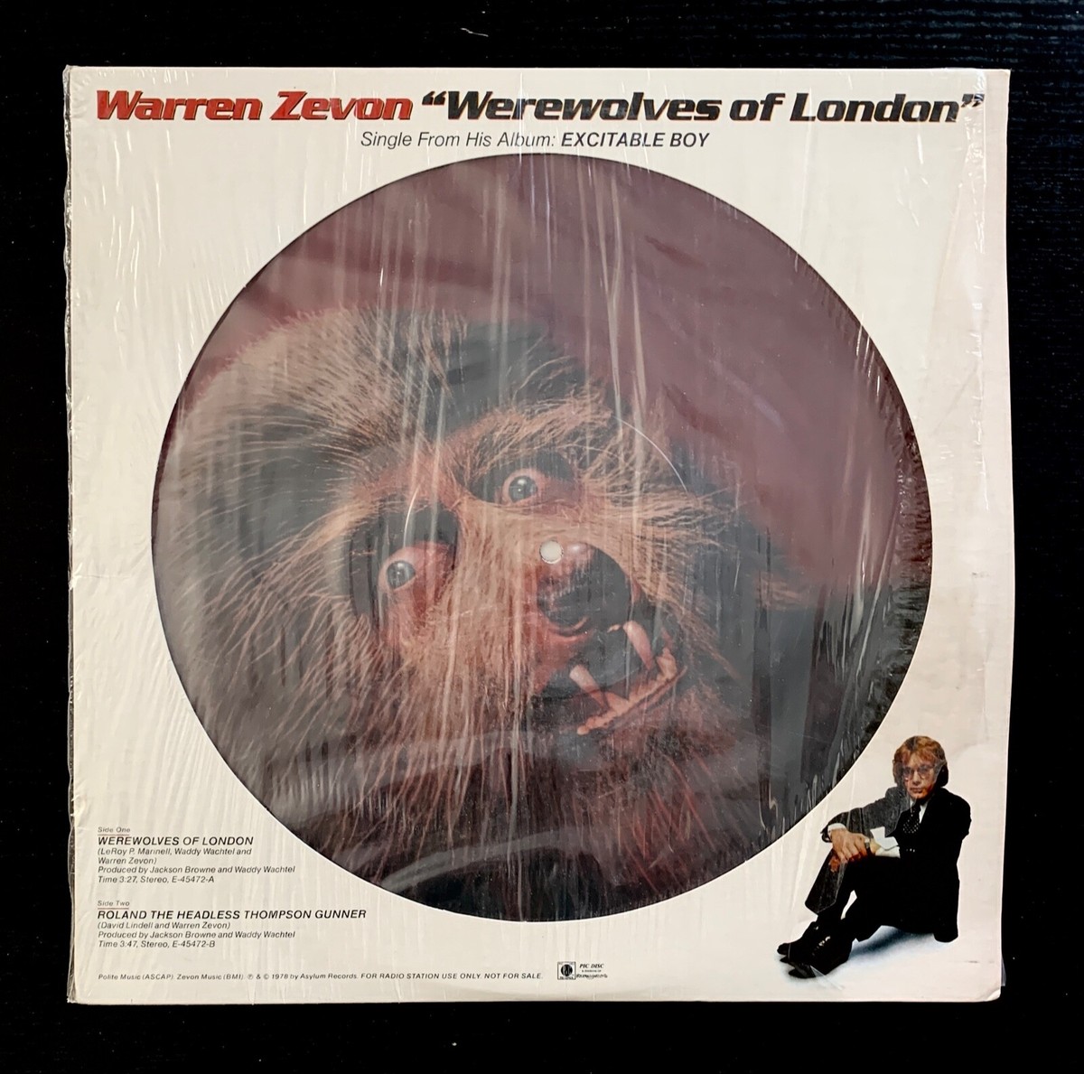 WARREN ZEVON - WEREWOLVES OF LONDON - PICTURE DISC - SHRINK WRAP