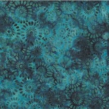 Hoffman Batiks Fabric - Bali Batik - Bayou Round Floral V2538-577