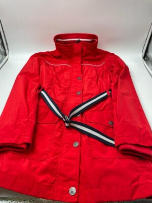 B1 Lisa Campione Navy Sports Mantel / rot sportlich / Reißverschluss / Größe 38