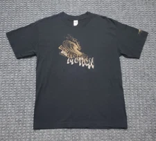 Vintage Local Motion Surf Hawaii Mens Med Black T Shirt Breaking Wave Sketch Art