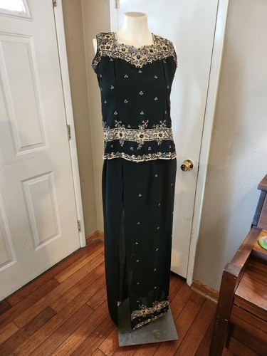 Womens Traditional Indian Pants Top & Skirt 3-Pc. Read Desc for Sizing EUC