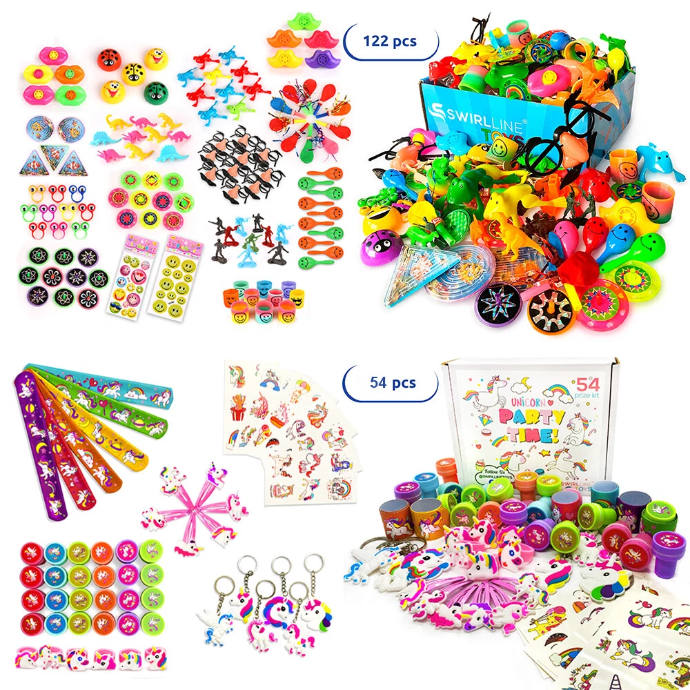 176 PCS Party Favors for Kids Carnival Prizes - Unicorn Toys Bulk Goodie  Bags