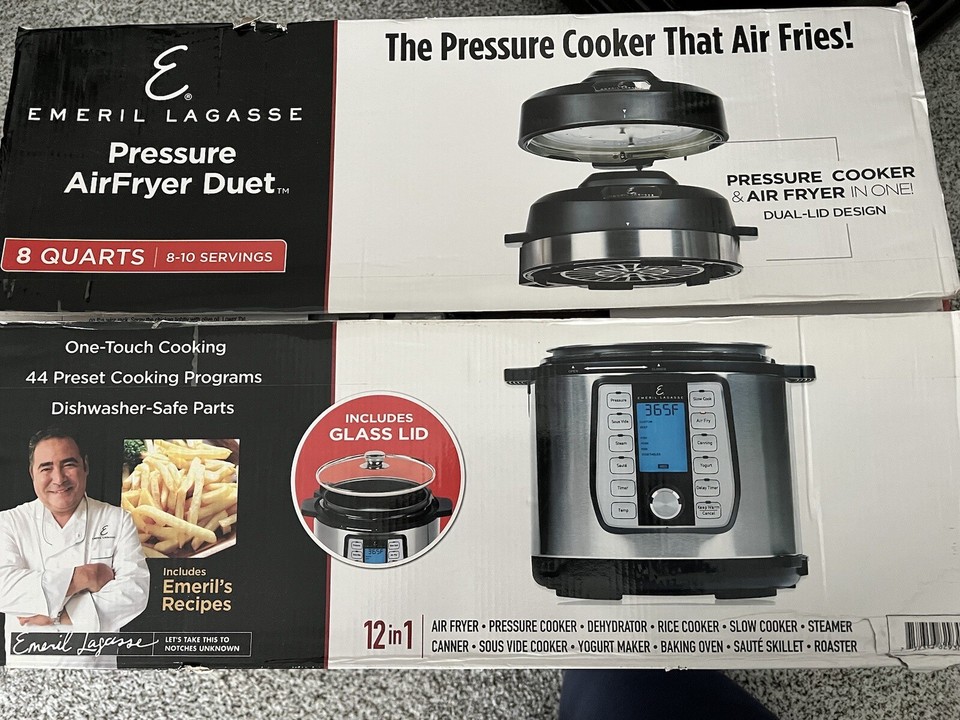 EMERIL LAGASSE 8QUART PRESSURE AIR FRYER DUET 752356829308 eBay