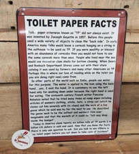 Funny Bathroom Sign, home decor, shop sign, toilet paper history