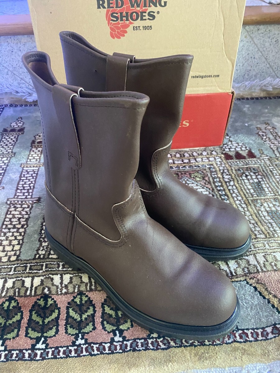 NIB RED WING 8264 Pecos Supersole Brown Safety Toe Mens MADE IN