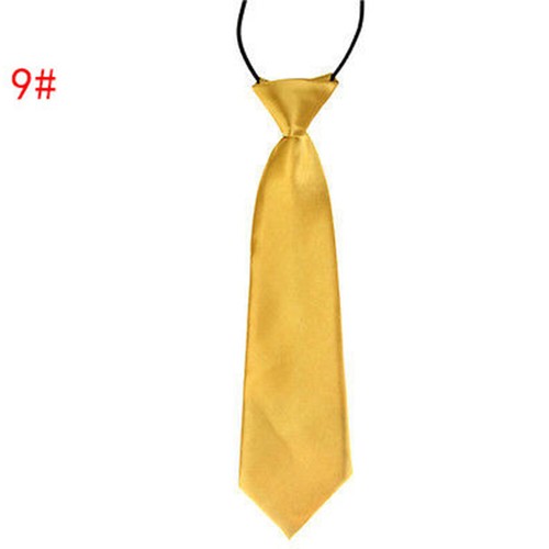 Teenage Boy KIDS 7-14 Years Old Solid Color Adjustable Necktie Tie Wedding Party - Picture 8 of 52