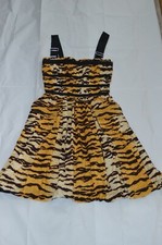 Dolce & Gabbana D&G Leopard Print Back Zip Shoulder Strap Dress Womens IT40 UK8