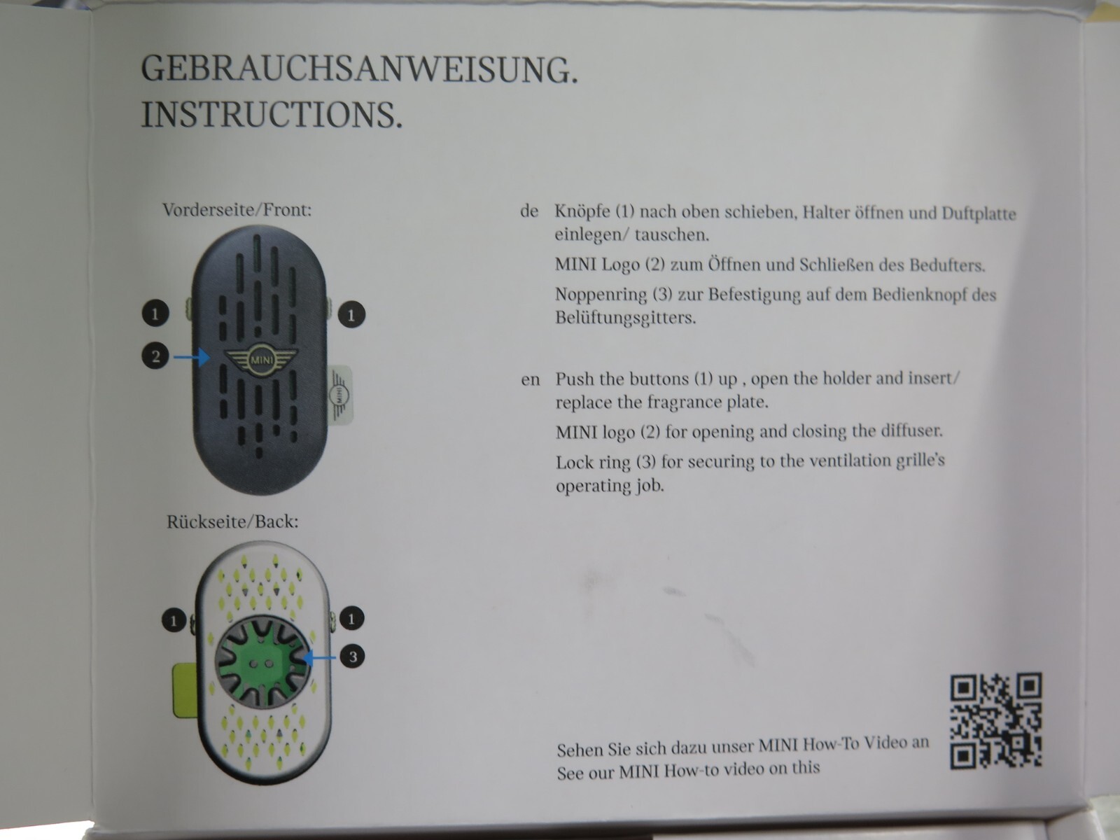 OEM Mini Cooper Natural Air Car Air Freshener Starter Kit 83125A7DCA5