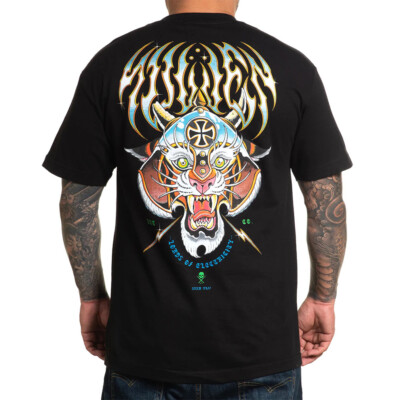 Sullen Clothing T-Shirt - Metal Cat Tiger Tattoo Gothic