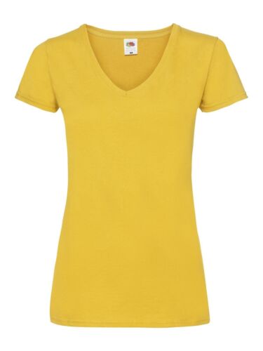 FRUIT OF THE LOOM T-shirt 100% Cotone Scollo a V da Donna Manica Corta FR613980 - Imagen 6 de 11